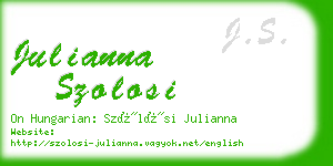 julianna szolosi business card